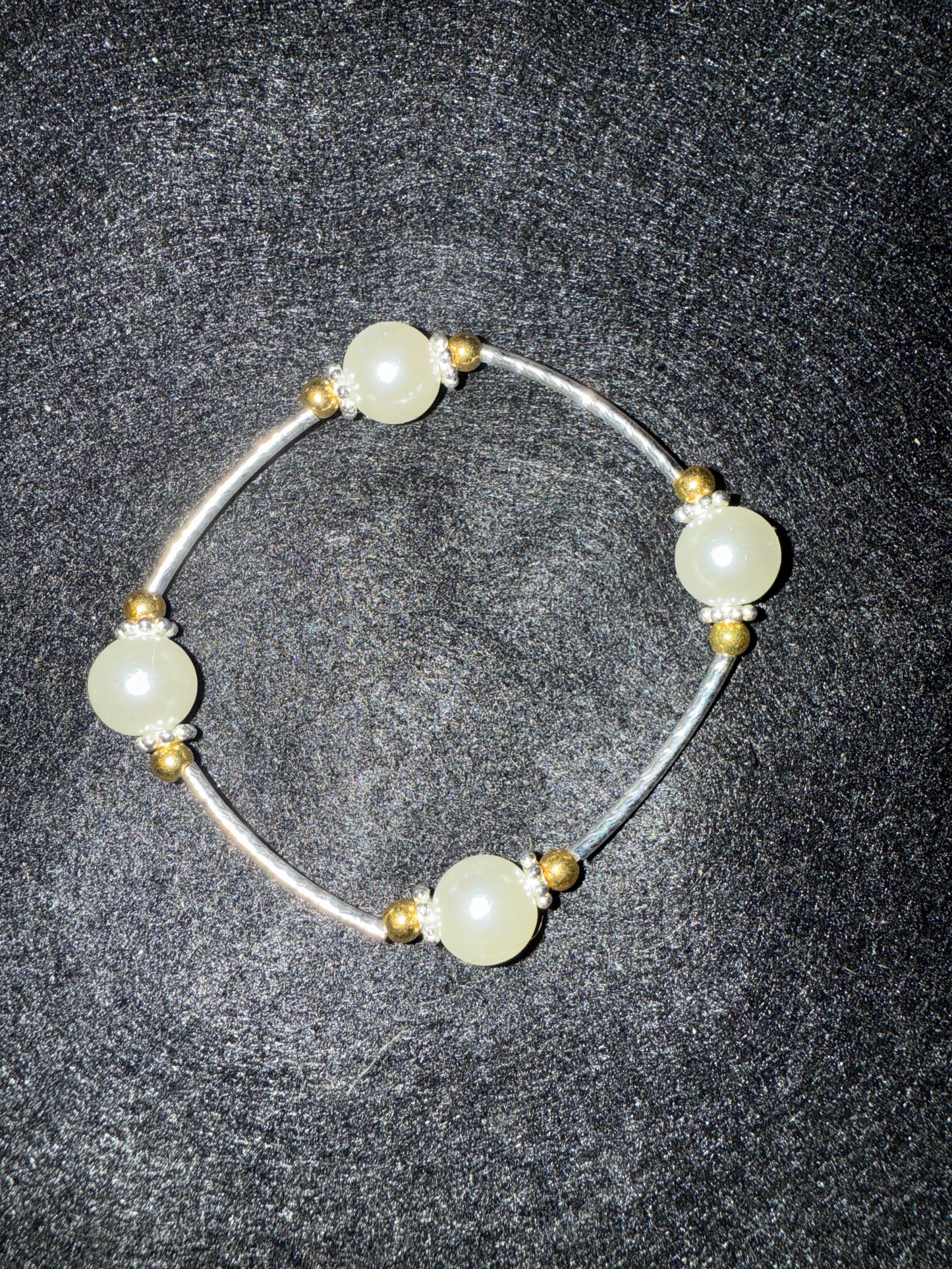 Pearl, Sliver & Gold Blessing Bracelet