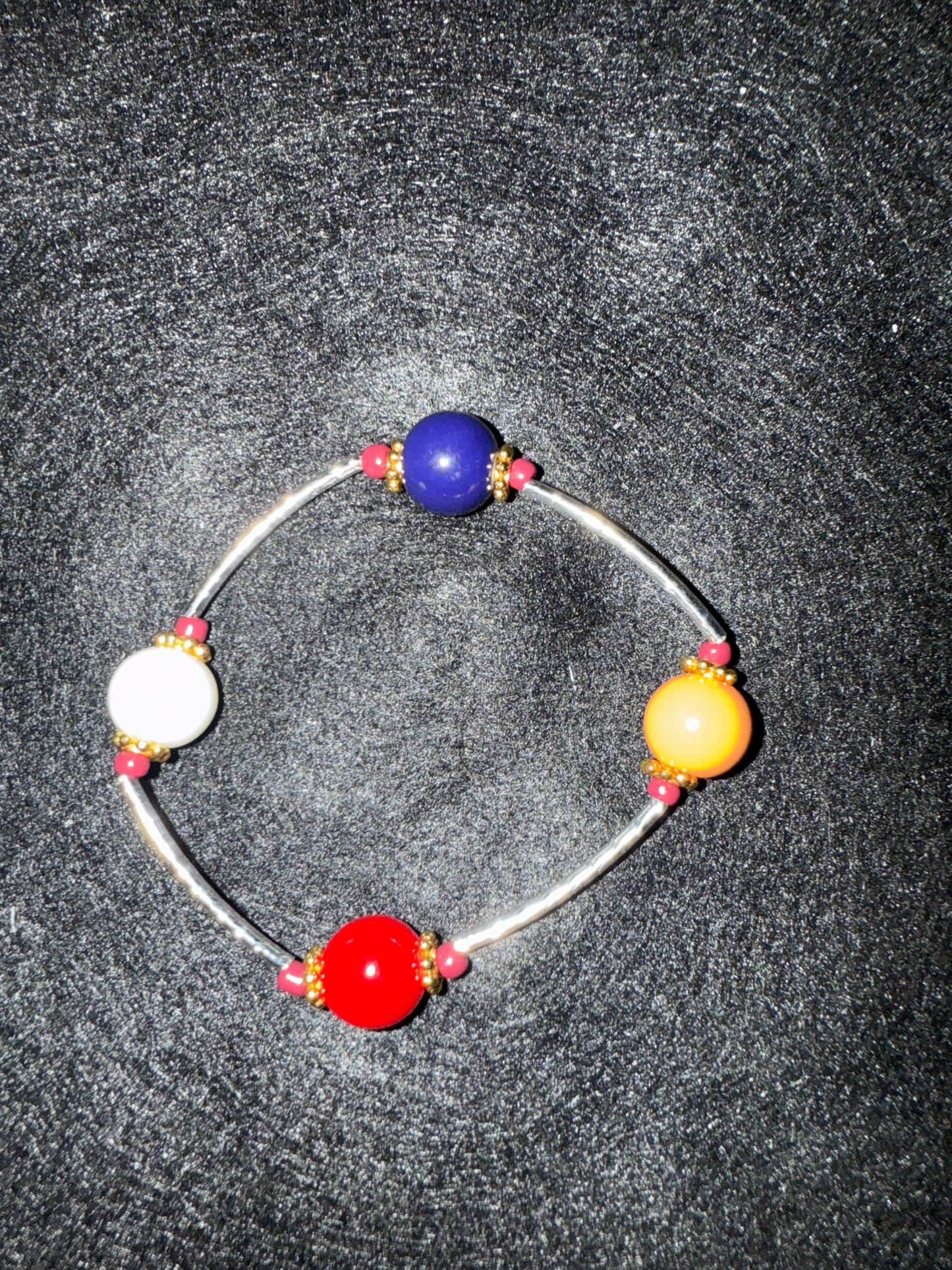 Multi Color with silver blessing bracelet