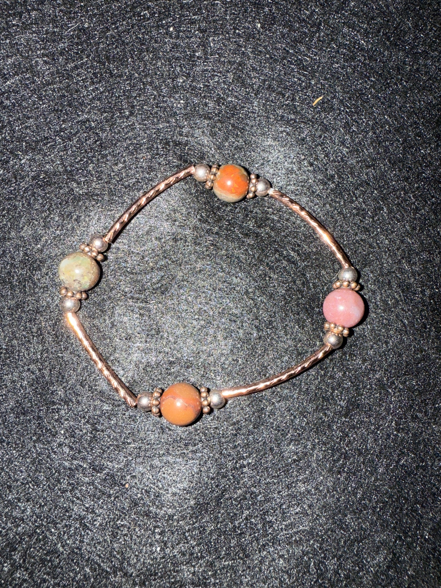 Brown, Green, tan bead blessing bracelet