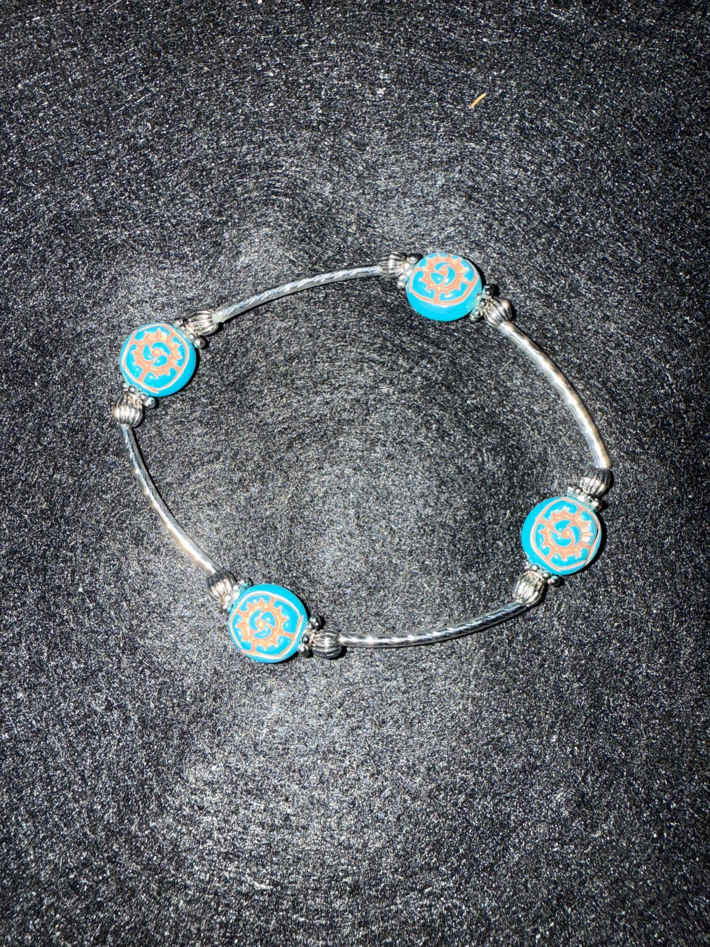 Turquoise flower blessing bracelet