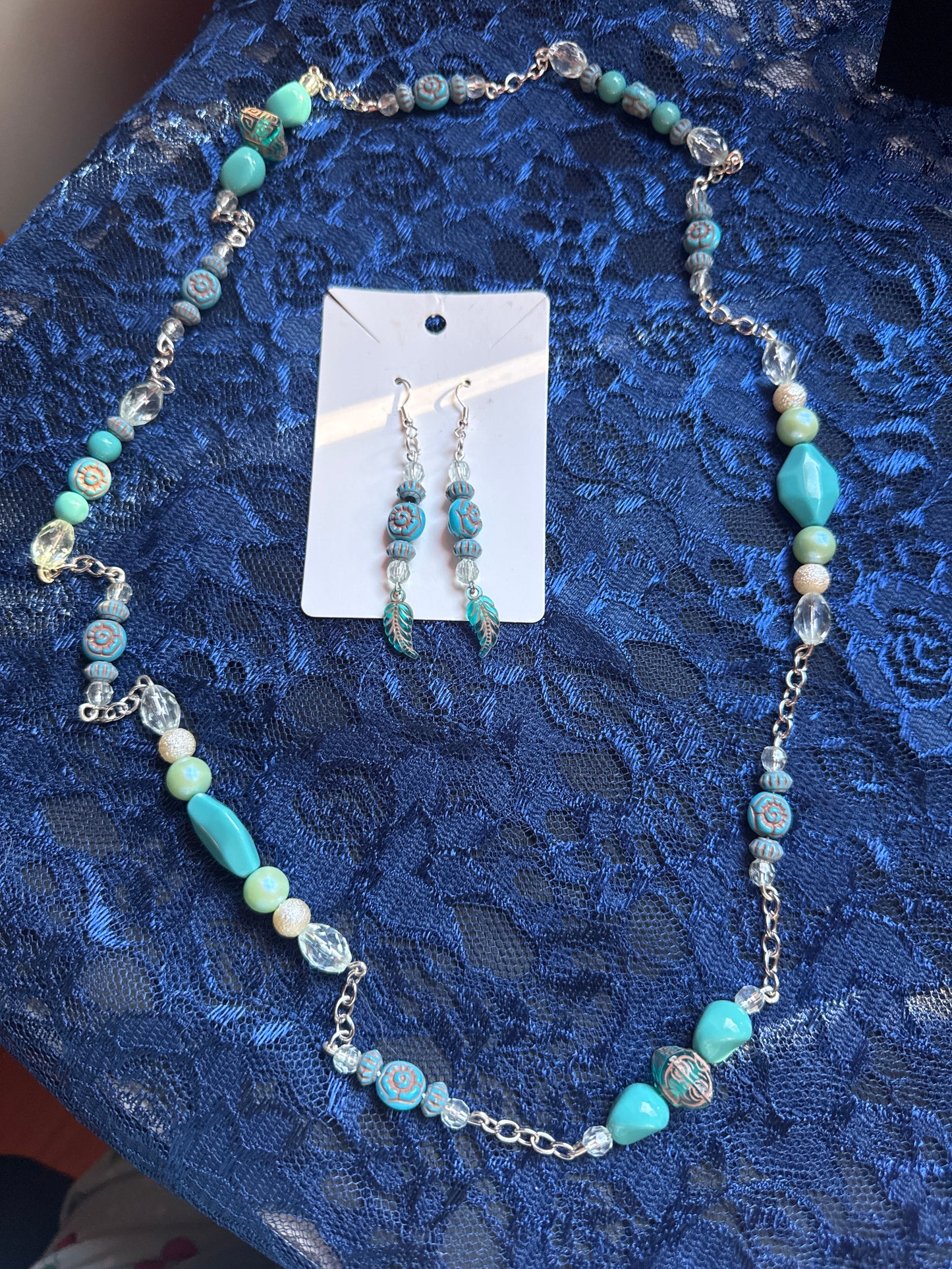 Turquoise dream necklace and earrings