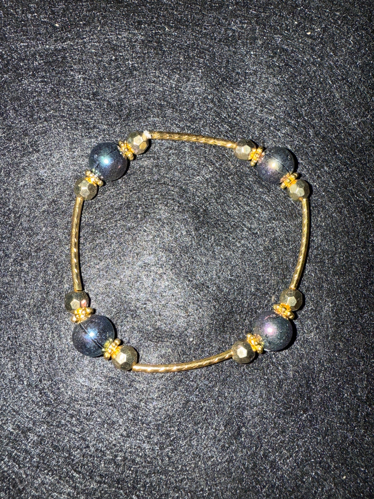 Holographic with gold blessing bracelet